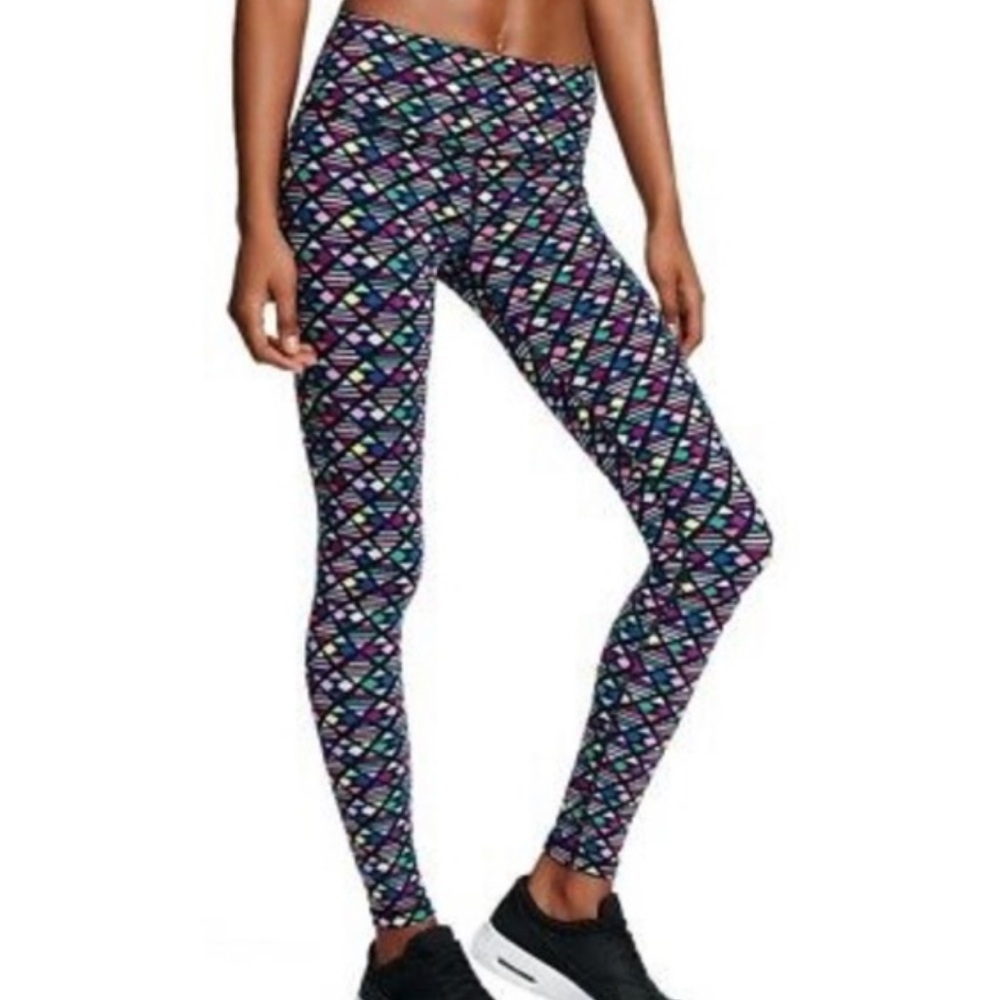 Victoria’s Secret Sport Multicolor Diamond Print Cropped Knockout Legging